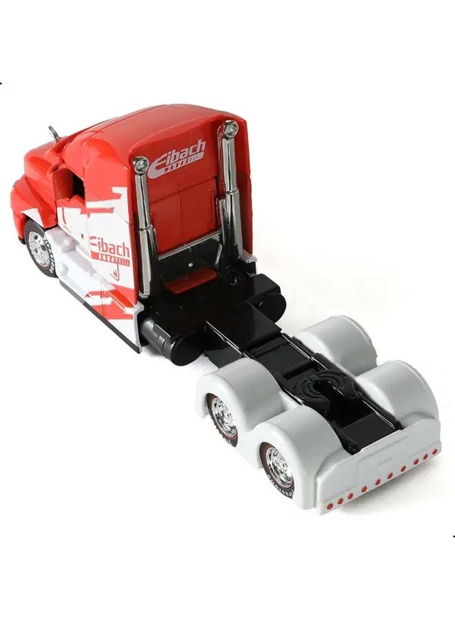 1 64 Scale Red White Semi Truck Model ABS Material For Adult Collectors - Image 4